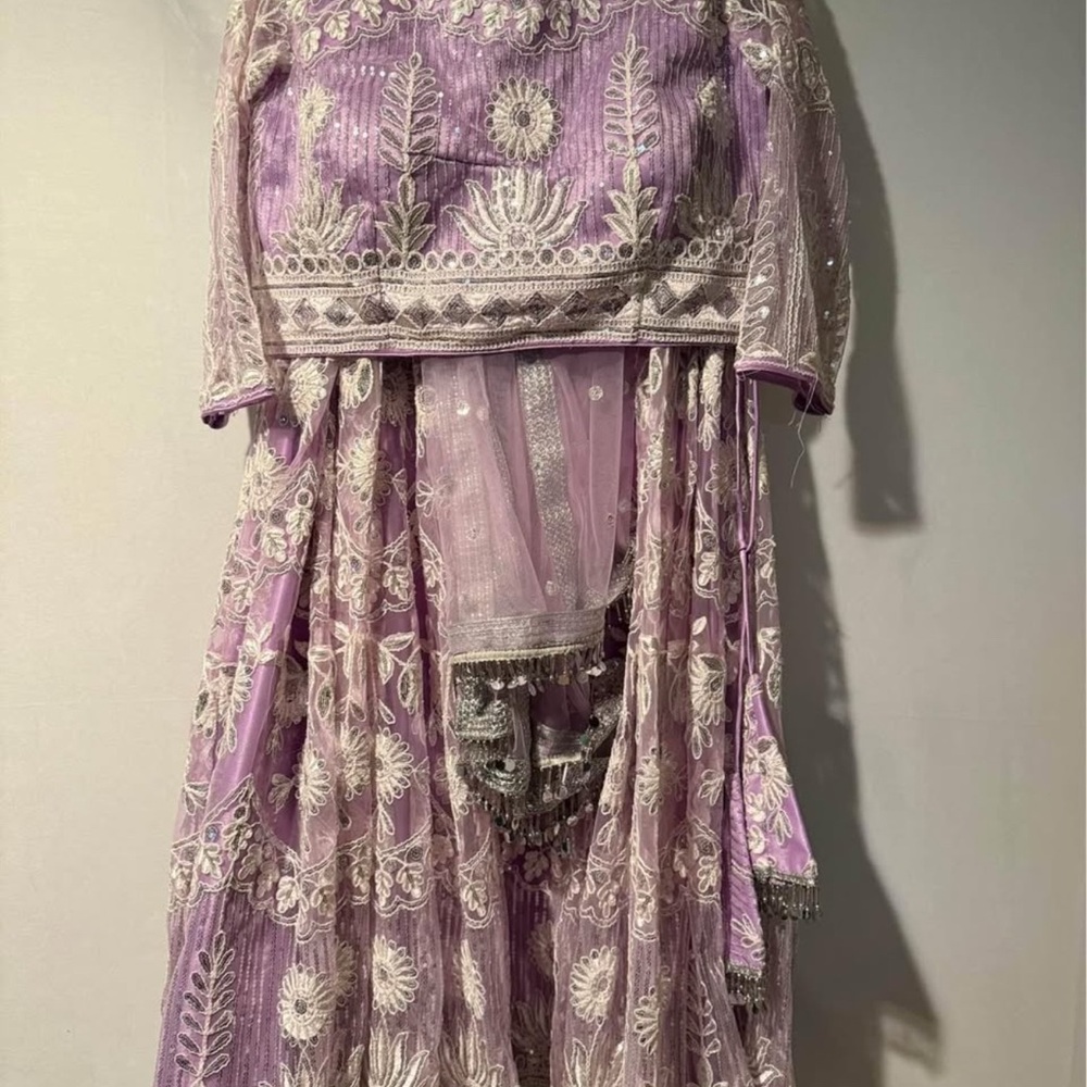 Elegant Lavender Embroidered lehengas